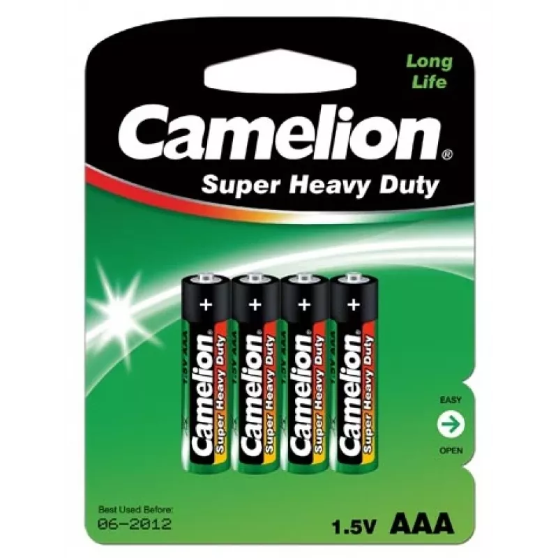 Vienkartinė baterija Camelion R03P-BP4G AAA Cinko-anglis