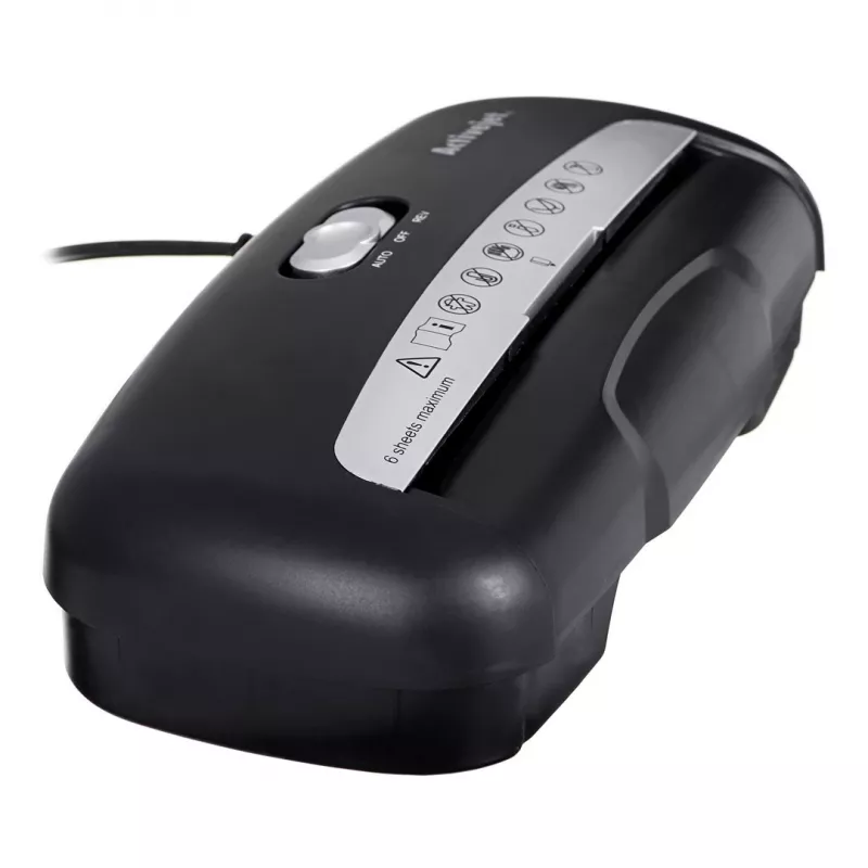 Popieriaus smulkintuvas Activejet ASH-0601S, P-2, 10 l, 6 mm juostelė, 6 lapai, juodas
