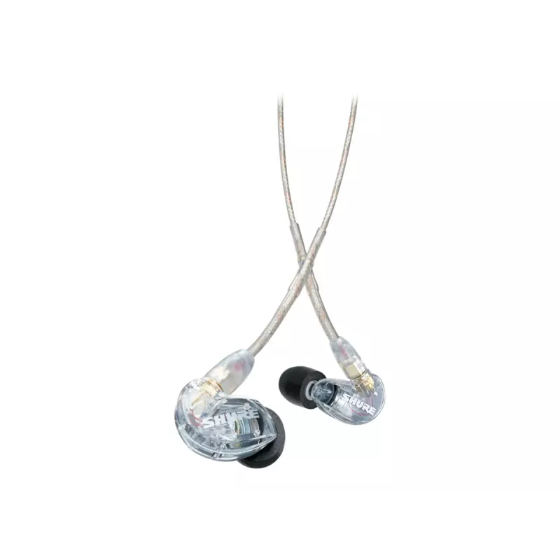 Shure SE215 Pro laidinės ausinės per ausį, skaidrios, scenai/studijai