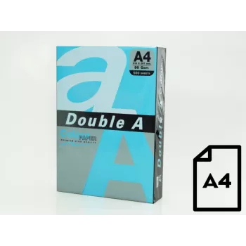 Spalvotas popierius Double A, 80g, A4, 500 lapų, giliai mėlyna