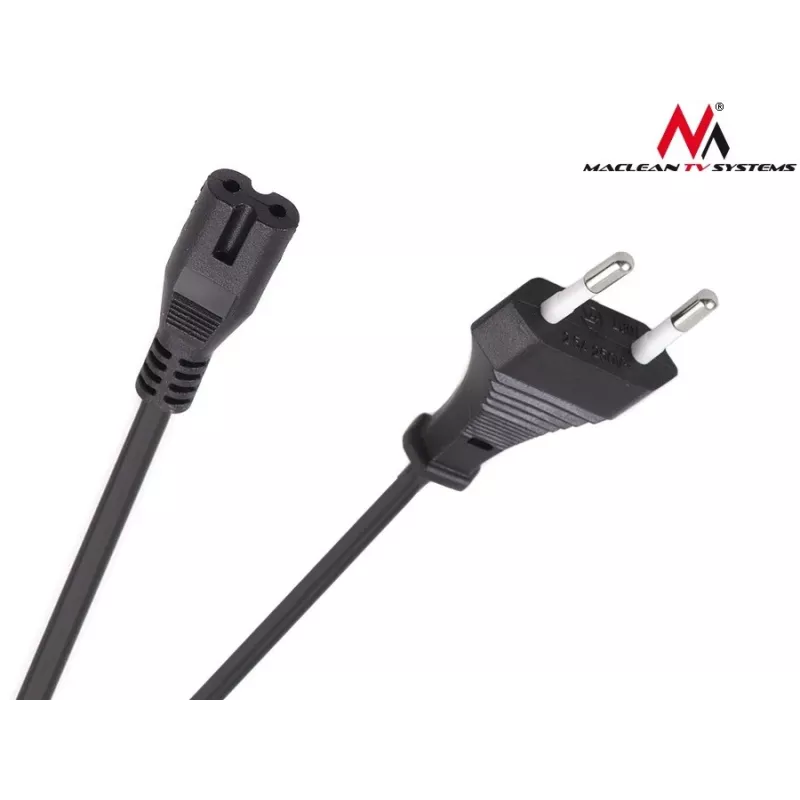 Maclean MCTV-809 maitinimo kabelis, EU kištukas į Figure-8 (C7), 1,5 m