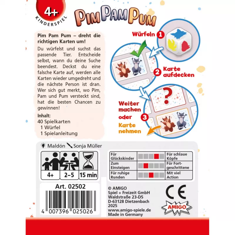 Stalo žaidimas AMIGO Amigo Pim Pam Pum 02502