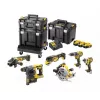 DeWalt DCK685P3T 18V belaidis kombinuotas rinkinys — 3×5,0 Ah baterijos, DCH273 plaktukas, kampinis šlifuoklis, dėklas
