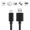 UNITEK USB laidas USB-A — USB-C 25CM, Y-C480BK
