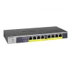 NETGEAR GS108PP nevaldomas Gigabit Ethernet (10/100/1000) jungiklis su PoE, juodas