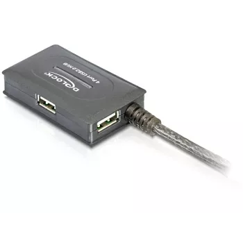 DeLock USB 2.0 prailginimo kabelis su 4 prievadų šakotuvu, 10 m, aktyvus (82748)