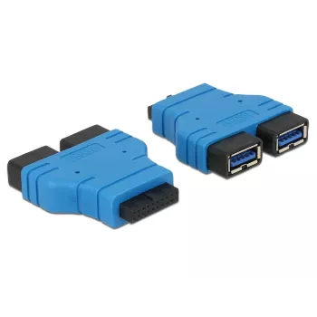 USB 3.0 vidinis šakotuvas DeLOCK 65670 juodas mėlynas