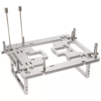 Mini benchtable korpusas Streacom BC1 Mini V2 sidabrinis – kompaktiškas atviro rėmo stendas