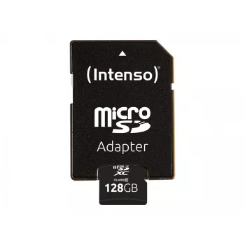 Intenso 128GB MicroSDXC atminties kortelė C10 su adapteriu 3413491