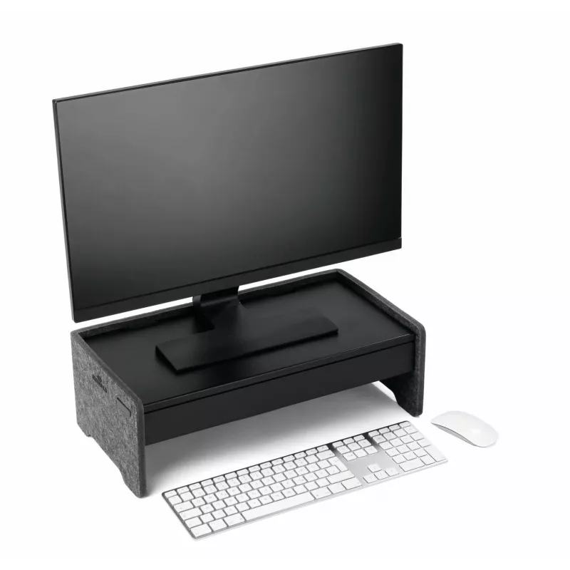 Durable 508201 stalčius monitoriaus laikikliui juodas metalinis 468 mm plotis 221 mm gylis 53 mm aukštis