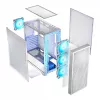 PC korpusas LOGIC Dart Pro Midi ARGB baltas — Midi Tower, ATX, 456×200×385 mm, max GPU 34 cm, CPU aušintuvo aukštis 155 mm, 3x120mm priekyje + 1x120mm gale, USB 3.0 x2, USB-C x1