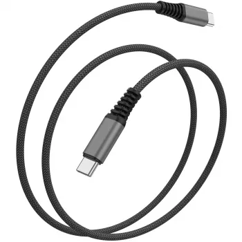 4smarts PremiumCord USB-C laidas – USB-C (vyriškas) į USB-C (vyriškas) – USB 2.0 – 20 V – 5 A – 1,5 m – 100 W galia – juodas