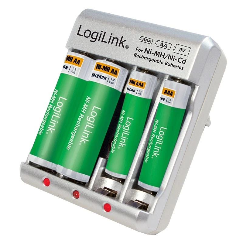 Įkroviklis Ni-MH / Ni-Cd AA / AAA / 9V baterijoms