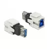 Keystone modulis DeLOCK 86394 plokščias baltas USB A