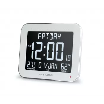Skaitmeninis laikrodis Muse M-090 WMC – stačiakampis LCD, 220×177.5×24.5 mm, baterija/DC 4.5V