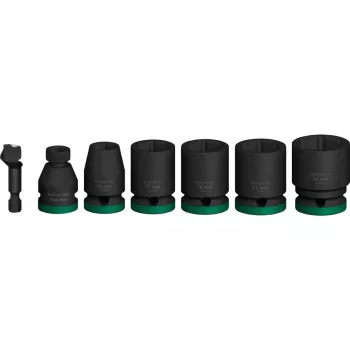 Veržliarakčių antgalių rinkinys Bosch Powertools PRO 1/2 colio 7 dalių juodas