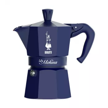 Moka puodas BIALETTI 0005411 rankinis kavos virimo aparatas, viryklei, 0,04 L, mėlynas
