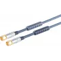 Koaksialinis SAT laidas ShiverPeaks 80098-20-MHQ 20 m su chromuotais metaliniais F-jungtimis