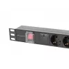 Lanberg PDU-05F-0200-BK maitinimo skirstytuvas (PDU) 5 AC lizdai 1U juodas