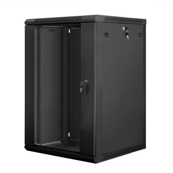 Sieninis tinklo stovas LANBERG WF01-6618-10B, 18U, 600×600×907 mm, juodas, 60 kg