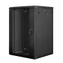 Sieninis tinklo stovas LANBERG WF01-6618-10B, 18U, 600×600×907 mm, juodas, 60 kg