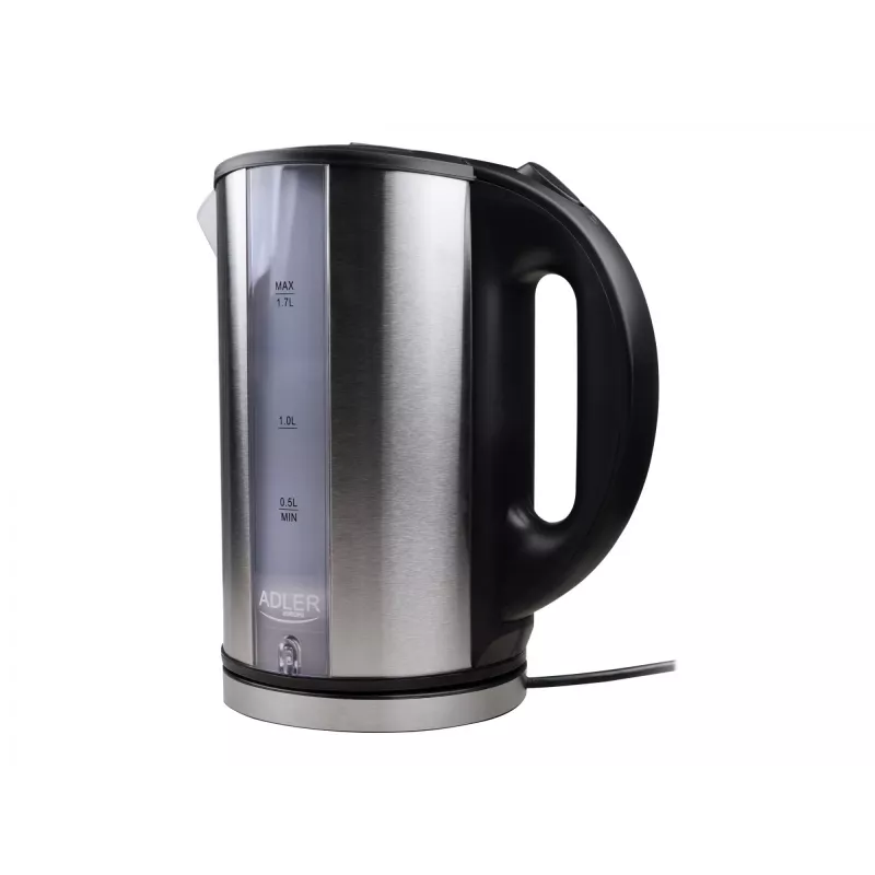 Adler AD 1216 elektrinis virdulys 1,7 L juodas, sidabrinis 2200 W