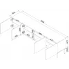 Cama 4D RTV spintelė PALAZZO BIS 201x40x60 juodas matinis