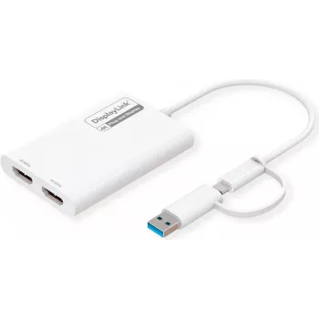 ROLINE USB-C į dvigubą HDMI 4K60 adapteris (12.03.3206)