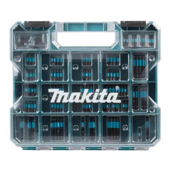 Bitų rinkinys Makita E-24826 – 100 vnt., įvairūs atsuktuvų ir gręžtuvų antgaliai, juodas