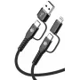 Celly 4-IN-1 laidas A+C į C+LIGHT 2M juodas