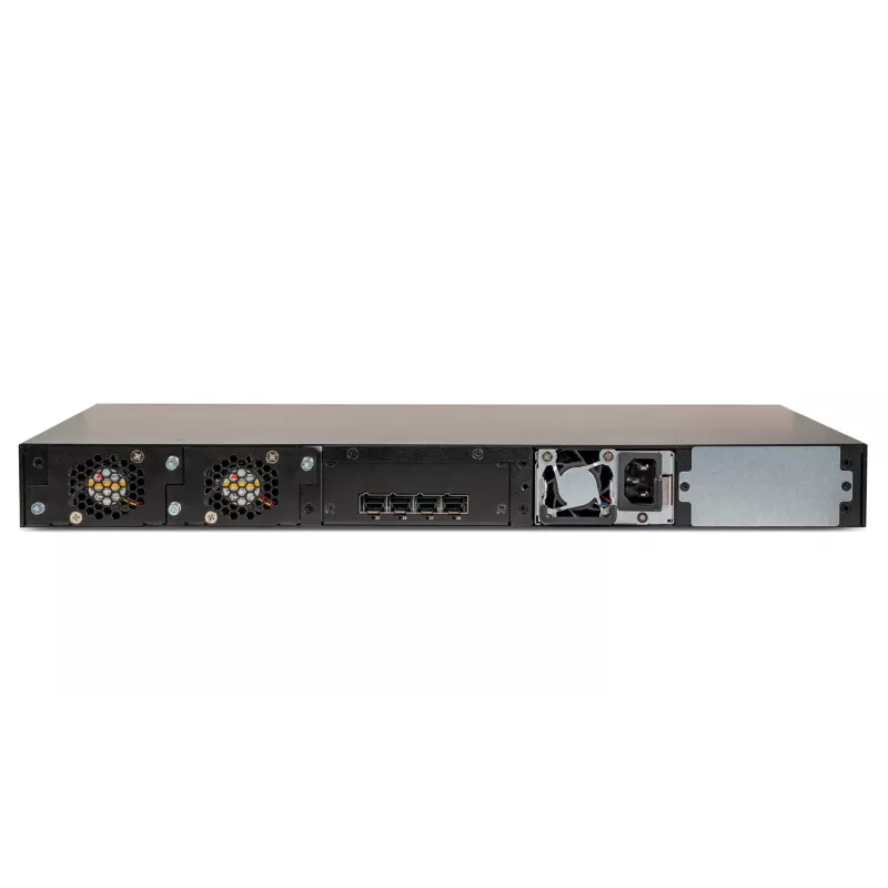 LANCOM XS-6128QF - Valdomas L3 jungiklis - 16 x 10 Gigabit SFP+ + 4 x kombinuoti 10 Gigabit SFP+/RJ-45 + 4 x kombinuoti 25 Gigabit SFP28 (aukštyn) + 2 x kombinuoti 40 Gigabit QSFP+ (aukštyn) - be ventiliatoriaus