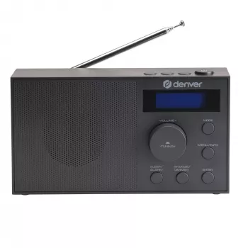 Radijas DENVER DAB-51B — DAB+/FM/AM kompaktiškas skaitmeninis radijas, juodas