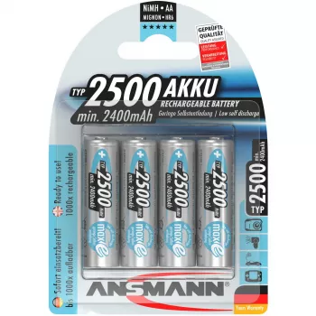 AA baterija Ansmann 2500mAh maxE plus nikelio-metalo hidrido (NiMH) įkraunama