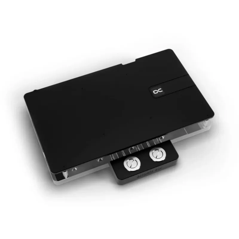 Alphacool 10259 galinė plokštė iš aliuminio, chromo ir vario, juoda, 153,3 mm