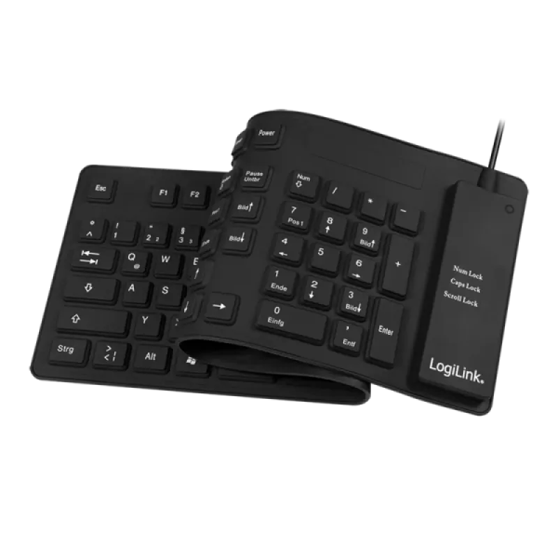 LogiLink ID0019A Universal USB klaviatūra QWERTZ vokiška juoda
