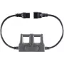 VOLTCRAFT CAA-1L 16 matavimo adapteris, IEC kištukas C20 – IEC lizdas C19, tamsiai pilkas