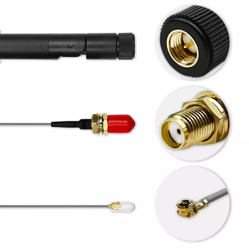 Vidinė Wi-Fi antena QOLTEC 57046, dviejų juostų 2,4–2,5 GHz ir 5,1–5,8 GHz, 5 dBi, 50 Ω