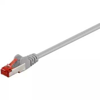 Wentronic Goobay CAT 6 Patch Laidas, S/FTP (PiMF), Pilkas, 1 m - CCA variu dengtas aliuminis (93569)