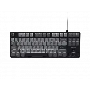 NATEC Fury Gaming klaviatūra Kanabo K2 US balta foninė šviesa mechaninė juodai pilka