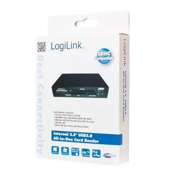 LogiLink CR0012 kortelių skaitytuvas USB 2.0 vidinis juodas