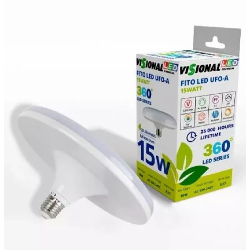 LED lemputė VISIONAL TL-A-15W — 15 W, 4000 K neutrali balta