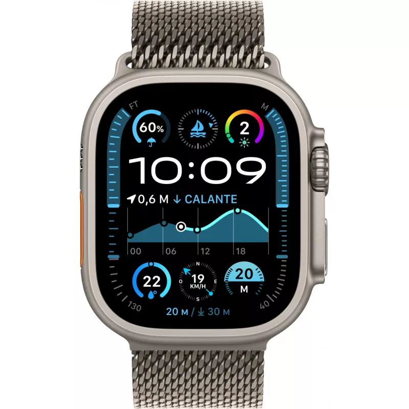 Apple Watch Ultra 2 GPS + Cellular 49mm Titaninis korpusas su Titanine Milanese apyranke - M