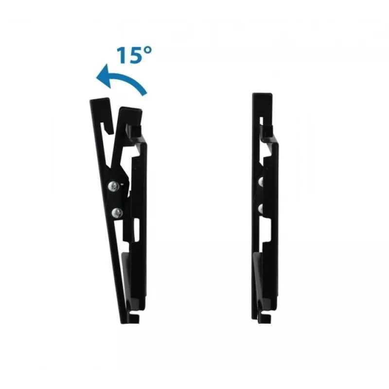 Sieninis TV laikiklis ESPERANZA ERW010, 14–50 colių (35,6–127 cm), pakreipimas 15°, VESA 75x75–200x200, max apkrova 25 kg, juodas