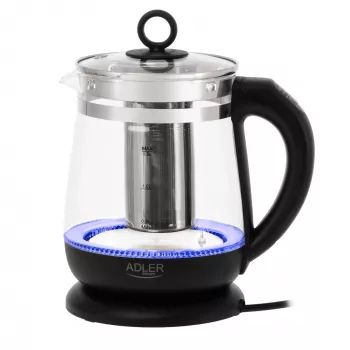 Adler virdulys AD 1299 | 2200 W | 1,5 L | Stiklinis | 360° pagrindas | Juodas