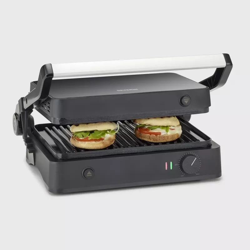 Kontaktinis grilis Severin KG 2398 juodas baltas 1800W 300x220mm