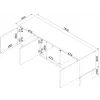 Cama RTV 3D TRESSE Spintelė 150x40x55 matinis žalias