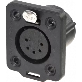 Neutrik NC5FDX-TOP Kištukas XLR Juodas (NC5FDX-TOP)