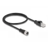 DeLOCK M12 adapteris D-coded 4 kontaktų moteriškas į RJ45 vyrišką 50 cm