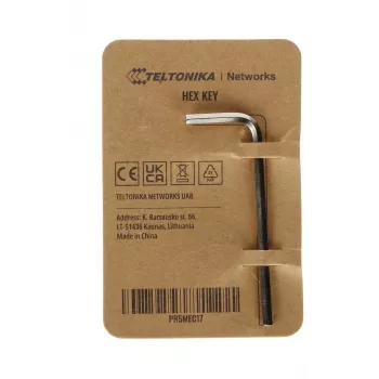 Šešiabriaunis raktas Teltonika 19 x 53 x 2,5 mm nikeliuotas lenktas PR5MEC17