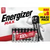 Vienkartinė baterija Energizer MAX AAA šarminė 1,5 V, 8 vnt., cilindrinė, 10 metų galiojimo laikas